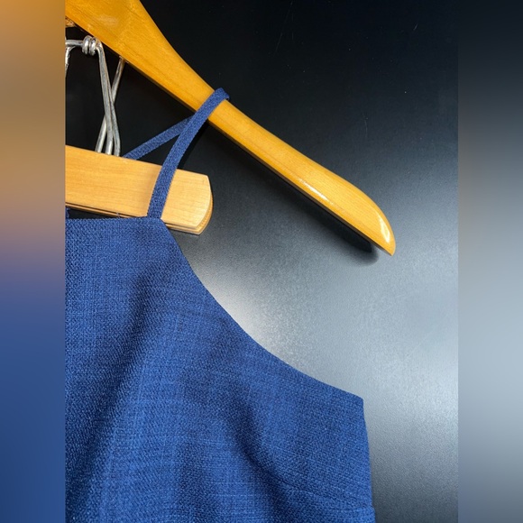 Sugar + Lips, Navy Blue Sleeveless Pom Pom Hem Size Small NWOT W/Defect* - Picture 6 of 12